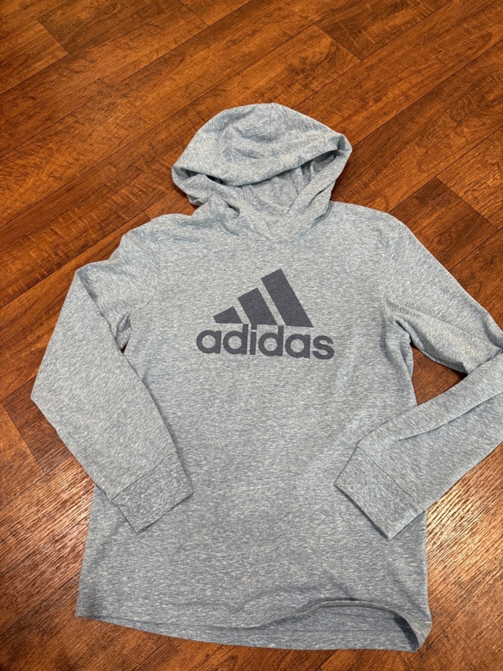 adidas Gray Crewneck Hoodie with Large Logo